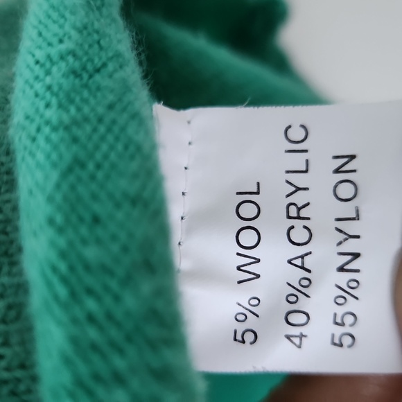LOVE MOSCHINO | Wool sweater printed green sz XL - Picture 6 of 6